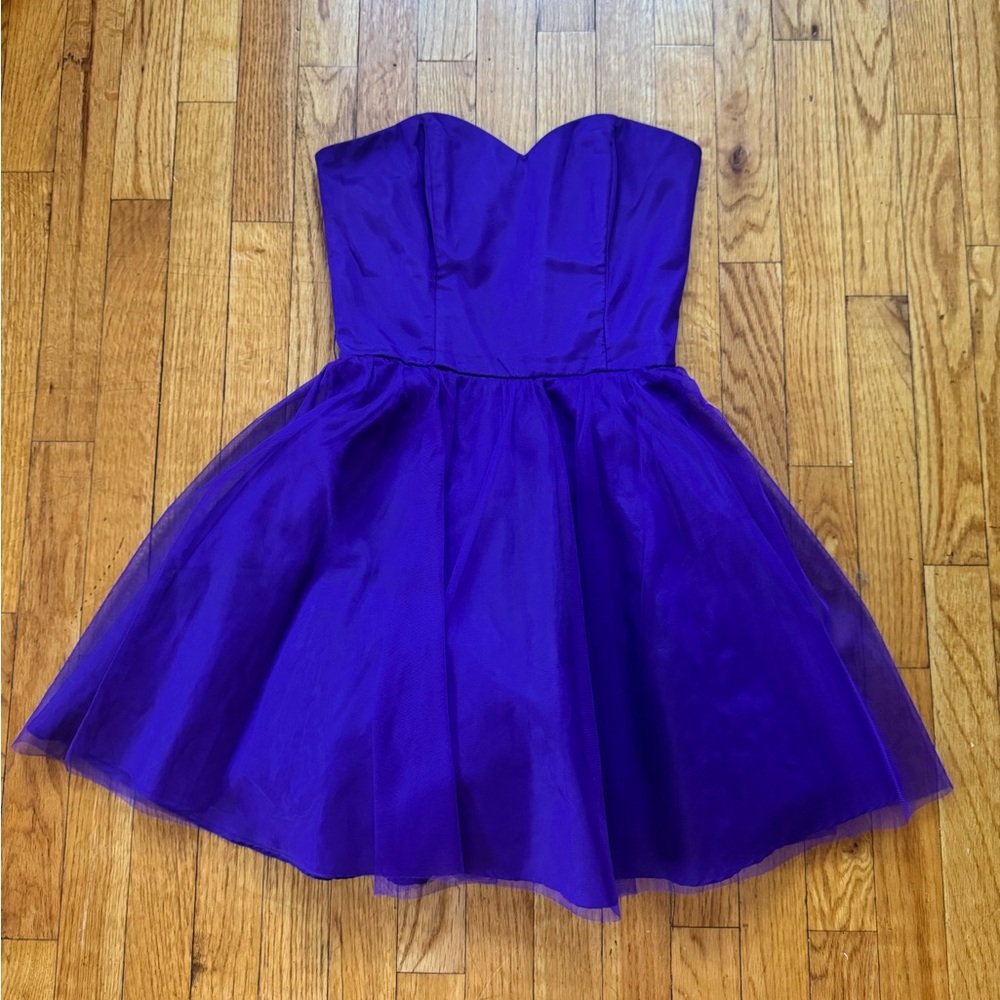 Royal Purple taffeta dress